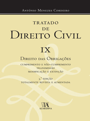 cover image of Tratado de Direito Civil Volume IX--3ª Edição